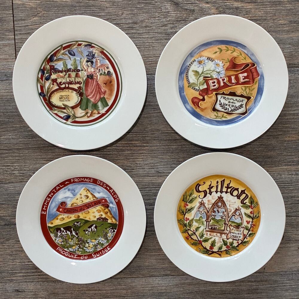 Restoration Hardware Set of 4 Classic Cheeses Plates